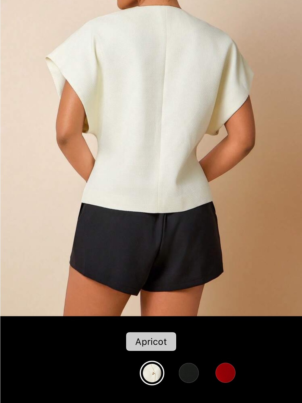 SHEIN HAUTURE CURVE V-Neck Asymmetrical Single-Button Knit Top